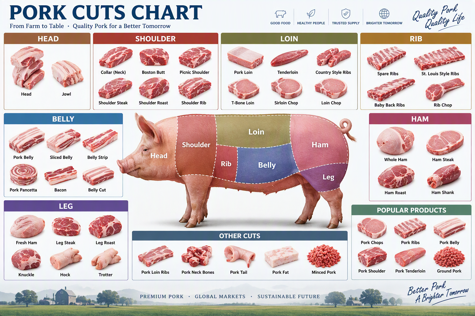 Pork Cuts Chart
